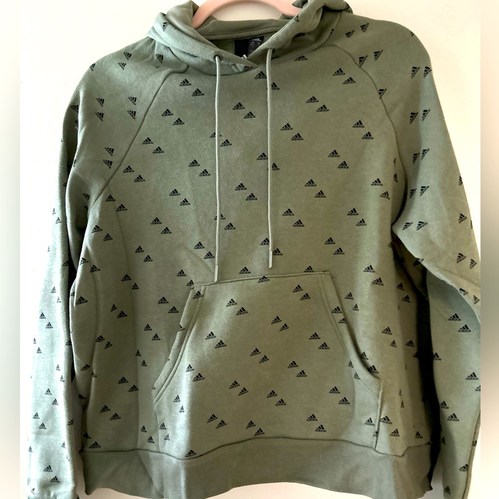 Adidas olive colored sweatshirt